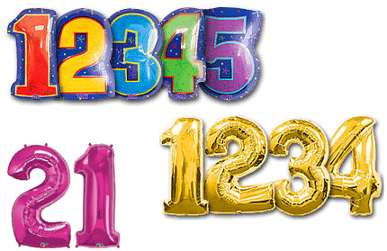 Giant Numbers Balloons