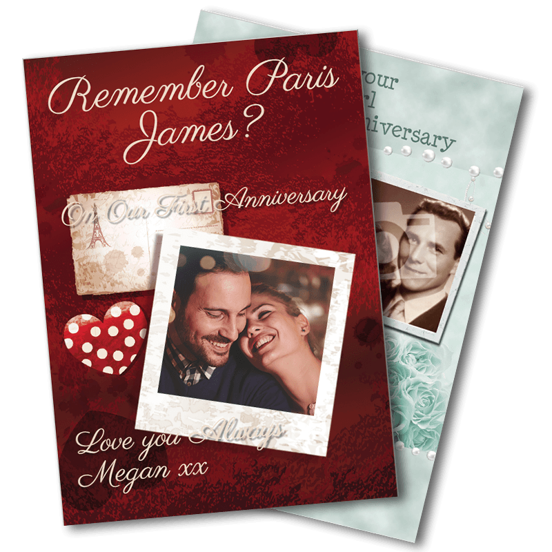 Photo Upload Anniversary Cards