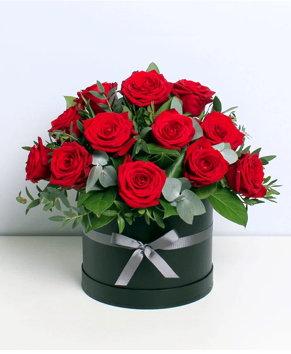 Valentines Roses Hat Box