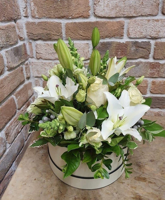 White Winter Hatbox