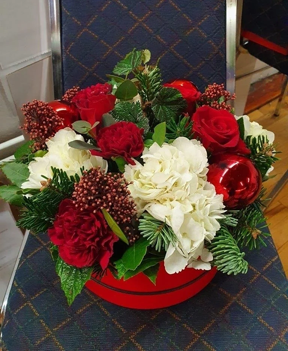 Rose & Hydrangea Hat Box