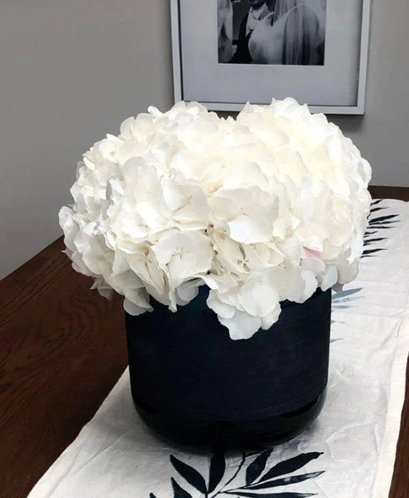 White Hydrangea Hat Box