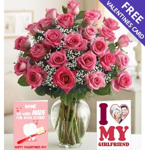 24 Pink Roses