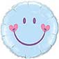 Sweet Smile Face Blue Balloon