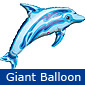 Giant Ocean Blue Dolphin Balloon