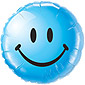 Smiley Face Balloon - Blue