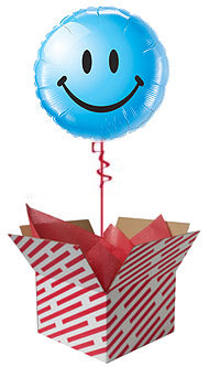 Smiley Face Balloon - Blue