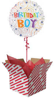 Birthday Boy Swirls Balloon