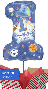 1st Birthday All Star Boy Balloon