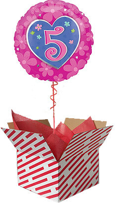 Flower 5th Birthday Balloon Gift