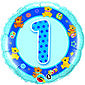 1st Birthday Blue Teddies Balloon Gift