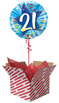 21st Shining Star Blue Balloon