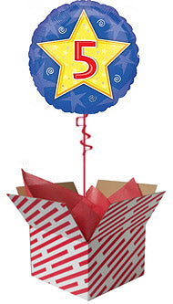 Stars and Swirls 5th Birthday Balloon