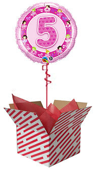 5th Birthday Pink Ballerinas Balloon