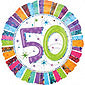 Radiant 50th Birthday Balloon