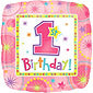 Baby Girl 1st Birthday Balloon