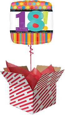 18th Birthday Dots and Stripes Balloon