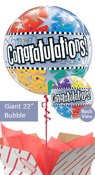 Large Congratulations Stars Helium Balloon