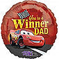 You're A Winner Dad - Cars Balloon
