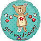 Get Well Bear Balloon Gift