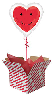 Red Smiley Heart Balloon