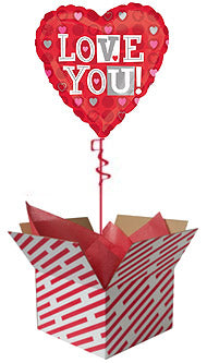 Love You Heart Dots Balloon