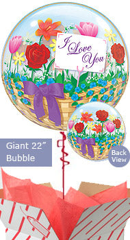 I Love You Flower Basket Balloon