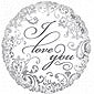 Elegant I love You Helium Balloon