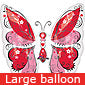 Whimsical Hearts Butterfly Balloon