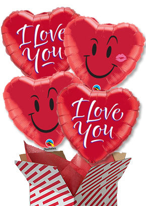 Love You Balloon Bouquet (4 Balloons)
