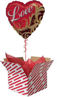 Gold Damask Love Pattern Balloon