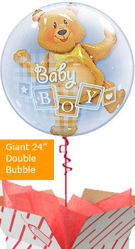 Baby Boy Bear Balloon Gift