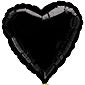 Black Heart Foil Balloon