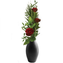 3 Red Roses & Teddy