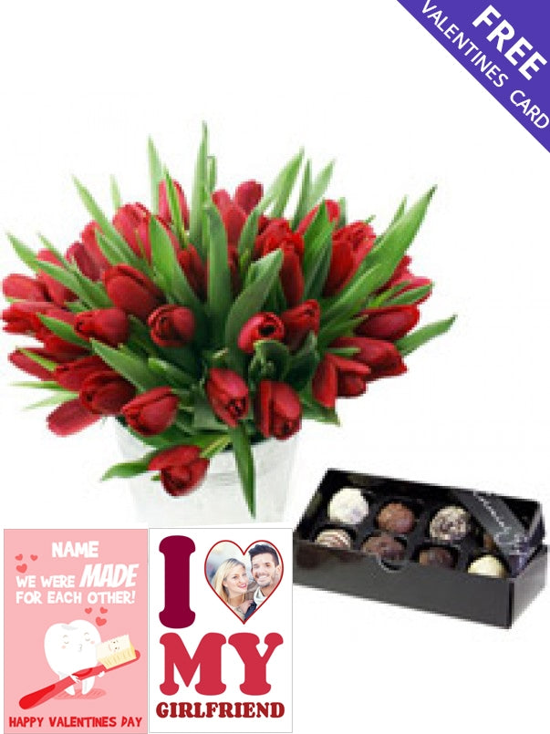 Valentines Tulips & Chocolates