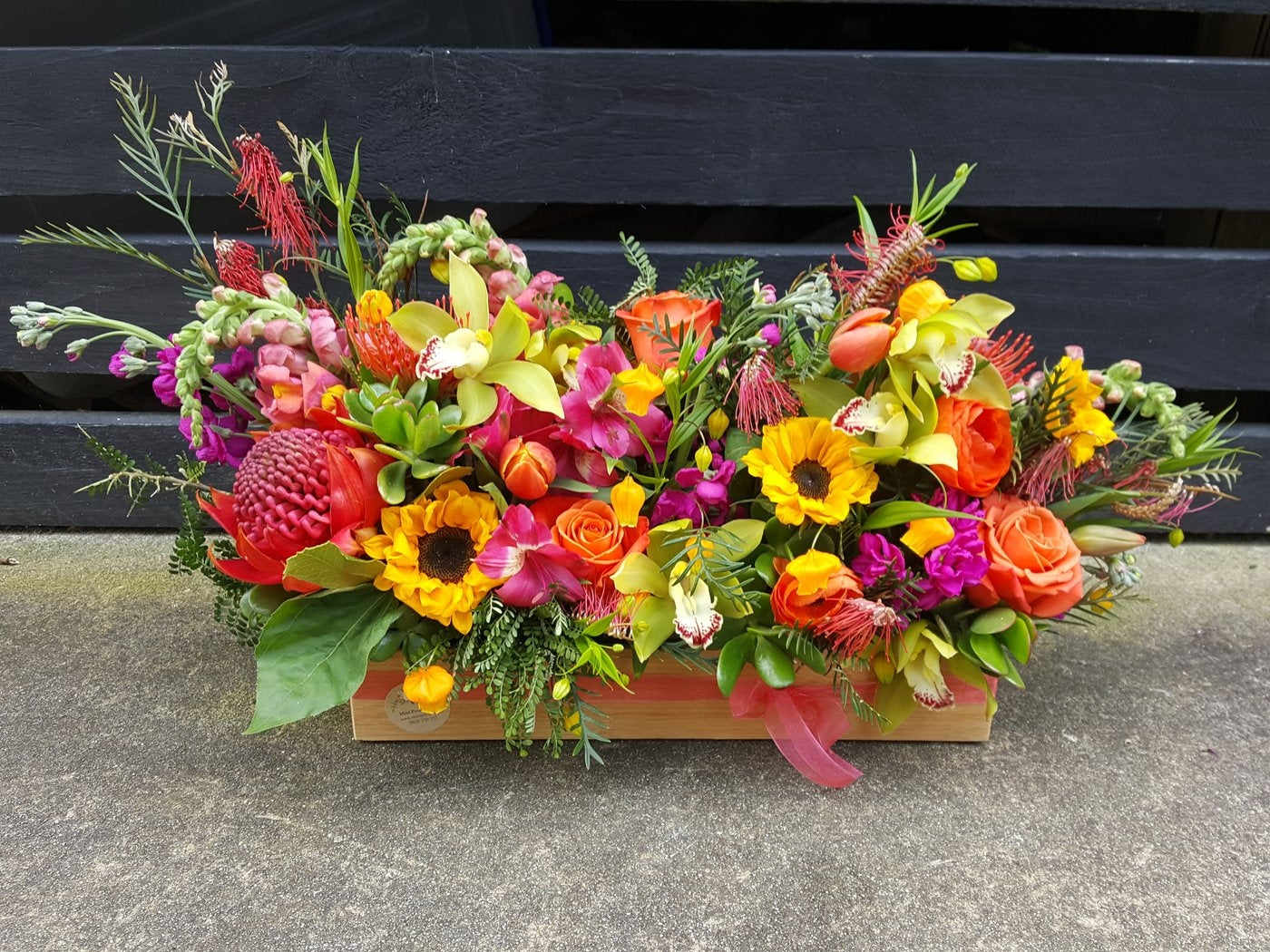 Colourful Flower Crate