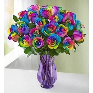 Dozen Rainbow Roses