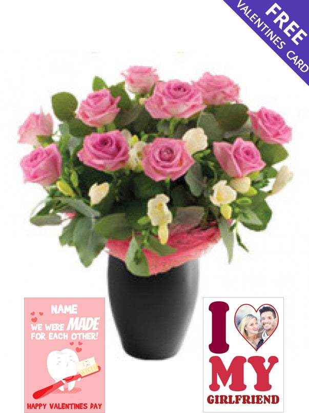 Dozen Pink Roses
