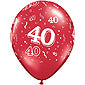 Red 40 A-Round Latex Balloon