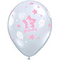 1st Birthday Girl Soft Patterns Balloon