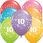 10th Birthday Stars Balloons