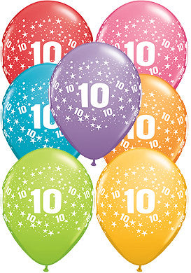 10th Birthday Stars Balloons
