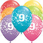 9th Birthday Stars Balloons