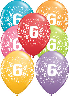 6th Birthday Stars Balloons