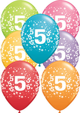 5th Birthday Stars Balloons