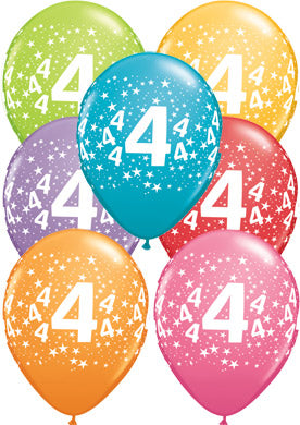 4th Birthday Stars Balloons