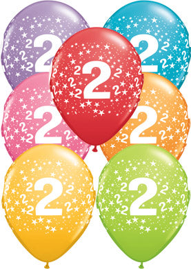 2nd Birthday Stars Balloons