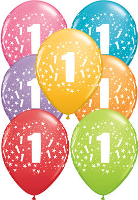 1st Birthday Stars Balloons