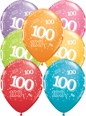 100th A-Round Birthday Balloons