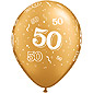 Gold 50 A-Round Latex Balloons